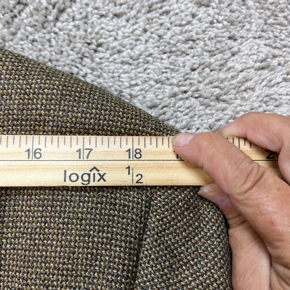 Canali Blazer Mens 48 Brown Flap Pocket Wool Cashmere Houndstooth Sport Coat